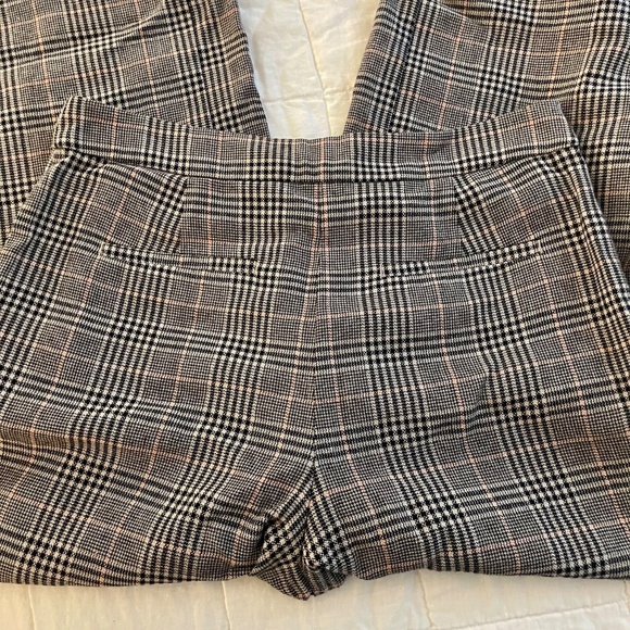 Loft Curvy Glen Plaid High Rise Wide Leg Crop Trouser Pants Size 8 - Picture 8 of 8